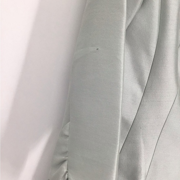 Teri Jon By Rickie Freeman Ruffle Collar Sleeve Silk & Wool 2 Piece Suit Size 10 - Picture 9 of 14